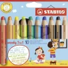 Stabilo Buntstifte-Buntstifte woody 3in1 10er Set
