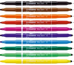 Stabilo Buntstifte-Filzstifte und Fineliner Trio 2in1 10er Set