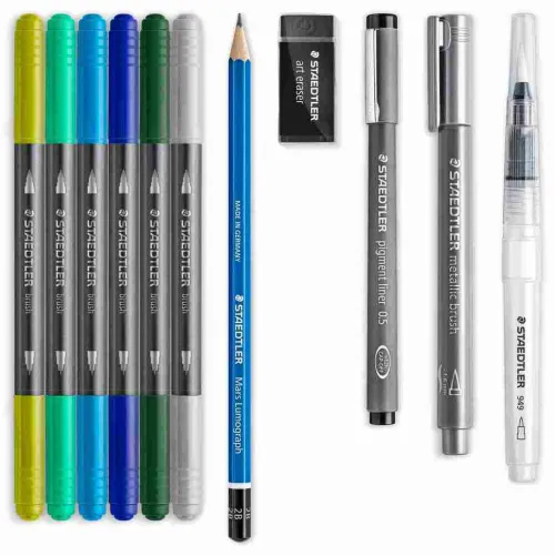 Schreib- und Zeichbedarf Handlettering Aquarell Set, 11er Set*STAEDTLER New