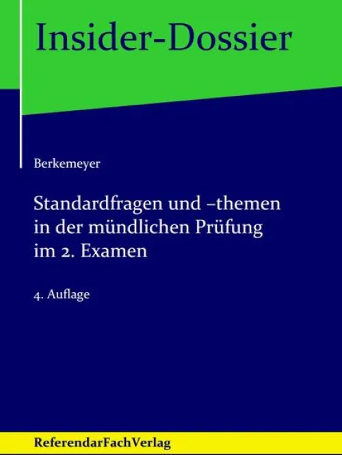 Standardfragen und -themen in der mündlichen Prüfung im 2. Examen*ReferendarFachVerlag GmbH Outlet