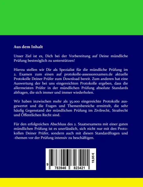 Standardfragen und -themen in der mündlichen Prüfung im 2. Examen*ReferendarFachVerlag GmbH Outlet