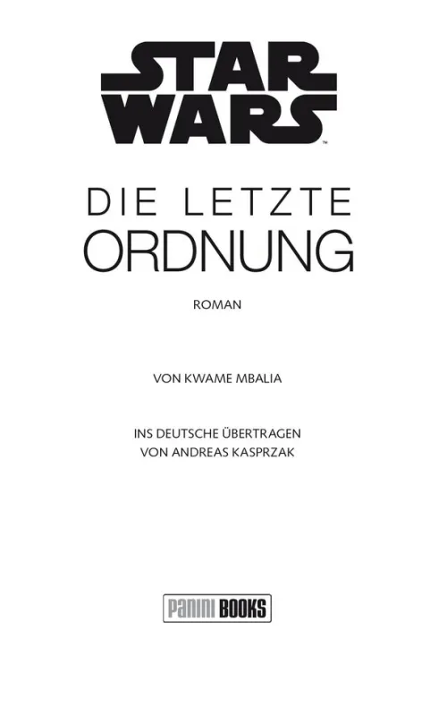 Panini Verlags GmbH Space Opera*Star Wars: Die letzte Order