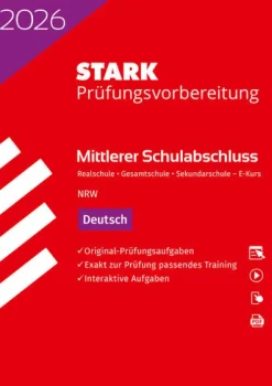 Stark Verlag GmbH Mittlere Reife·Deutsch*STARK Deutsch E-Kurs - Mittlerer Schulabschluss (MSA) 2026 NRW - Prüfungsvorbereitung