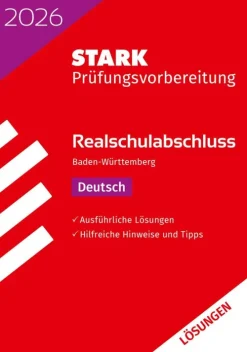 Stark Verlag GmbH Abi Trainer·Deutsch|Mittlere Reife·Deutsch*STARK Lösungen zu Deutsch - Realschulabschluss 2026 BW - Prüfungsvorbereitung inkl. Basistraining