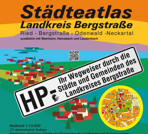 MeKi Landkarten GmbH Karten & Atlanten-Städteatlas Landkreis Bergstraße 1:13.000