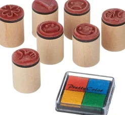 Gollnest & Kiesel GmbH & Stempel & -Kissen-Stempel Kleeblatt, Smile, ...(7 Stempel), Motivationsstempel