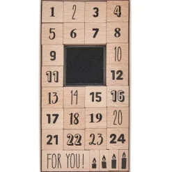 Rico Design GmbH & Co.KG Stempel & -Kissen*Stempelset Adventskalenderzahlen FSC 100% 29 Stk