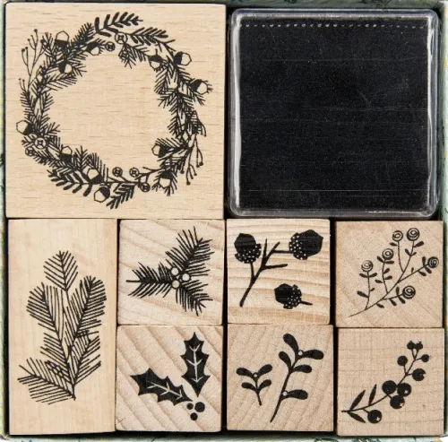 Rico Design GmbH & Co.KG Stempel & -Kissen-Stempelset Classical Christmas