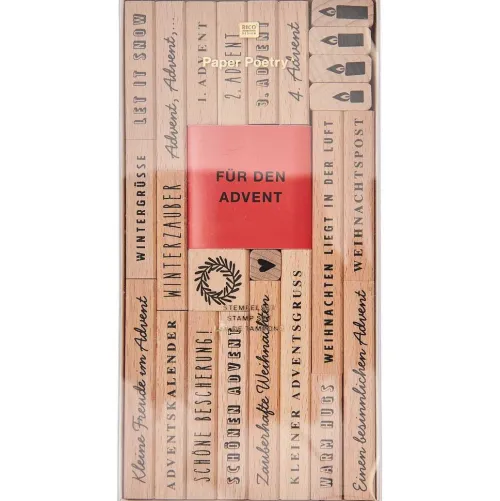 Rico Design GmbH & Co.KG Stempel & -Kissen-Stempelset für den Advent FSC 100% 24 Stk