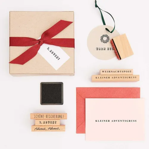 Rico Design GmbH & Co.KG Stempel & -Kissen-Stempelset für den Advent FSC 100% 24 Stk