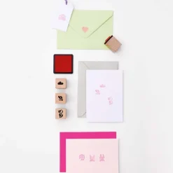 Rico Design GmbH & Co.KG Stempel & -Kissen-Stempelset Futschikato, Pixel, FSC 100%, 12 Stempel, 1 Stempelkissen