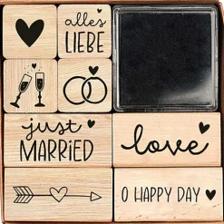 Brunnen-Verlag GmbH Stempel & -Kissen-Stempel-Set Hochzeit