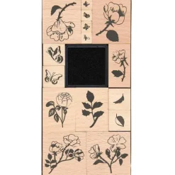 Rico Design GmbH & Co.KG Stempel & -Kissen-Stempelset La Vie en Rose, Roses