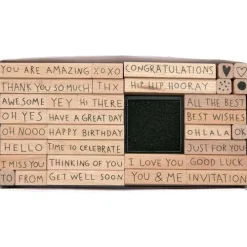 Rico Design GmbH & Co.KG Stempel & -Kissen-Stempelset Text, Englisch, FSC 100%