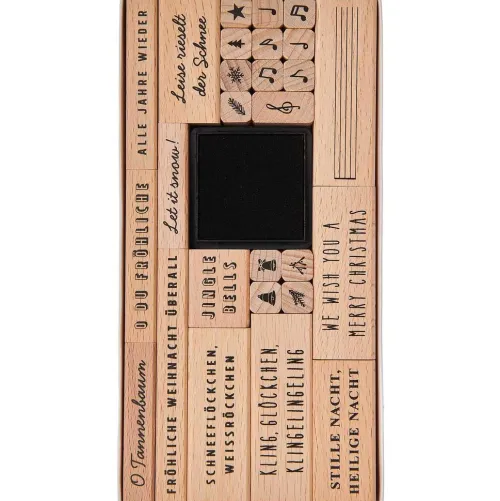 Rico Design GmbH & Co.KG Stempel & -Kissen-Stempelset Weihnachtslieder FSC 100% 27 Stk