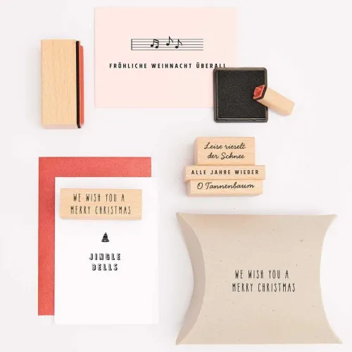 Rico Design GmbH & Co.KG Stempel & -Kissen-Stempelset Weihnachtslieder FSC 100% 27 Stk