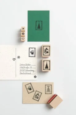 Rico Design GmbH & Co.KG Stempel & -Kissen-Stempelset Weihnachtspost FSC 100%