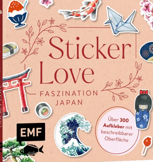 Edition Michael Fischer Postkarten*Sticker Love: Faszination Japan - Über 300 Etiketten und Aufkleber mit beschreibbarer Oberfläche