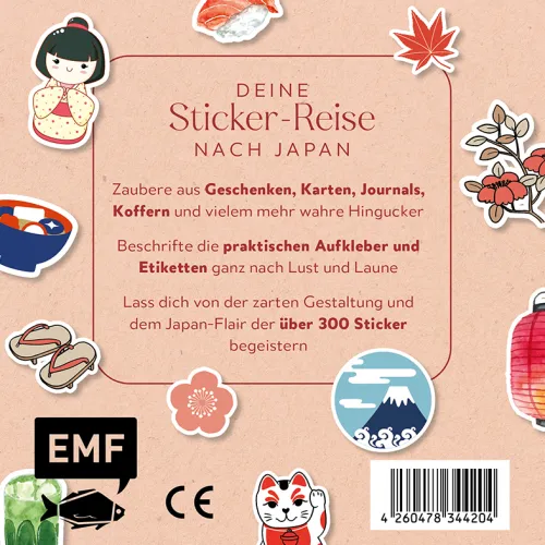 Edition Michael Fischer Postkarten*Sticker Love: Faszination Japan - Über 300 Etiketten und Aufkleber mit beschreibbarer Oberfläche