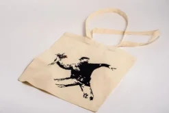 Stofftasche Banksy - Blumenwerfer*Anaconda Verlag Clearance