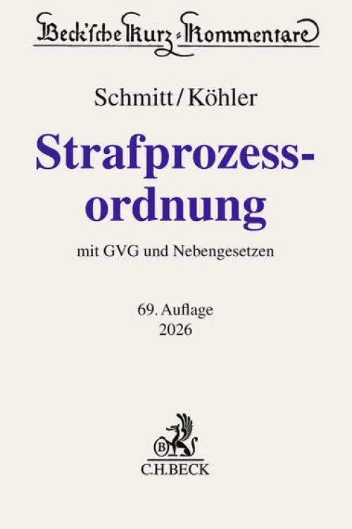 Strafprozessordnung. StPO*C.H. Beck Outlet