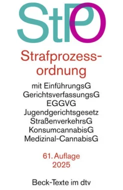 dtv Verlagsgesellschaft Jura*Strafprozessordnung. StPO