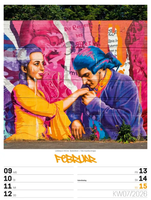 Ackermann Kunstverlag Wochenkalender-Street Art Wochenplaner Kalender 2026