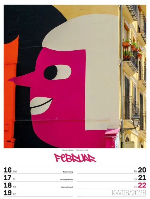 Ackermann Kunstverlag Wochenkalender-Street Art Wochenplaner Kalender 2026