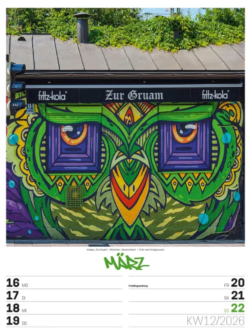 Ackermann Kunstverlag Wochenkalender-Street Art Wochenplaner Kalender 2026