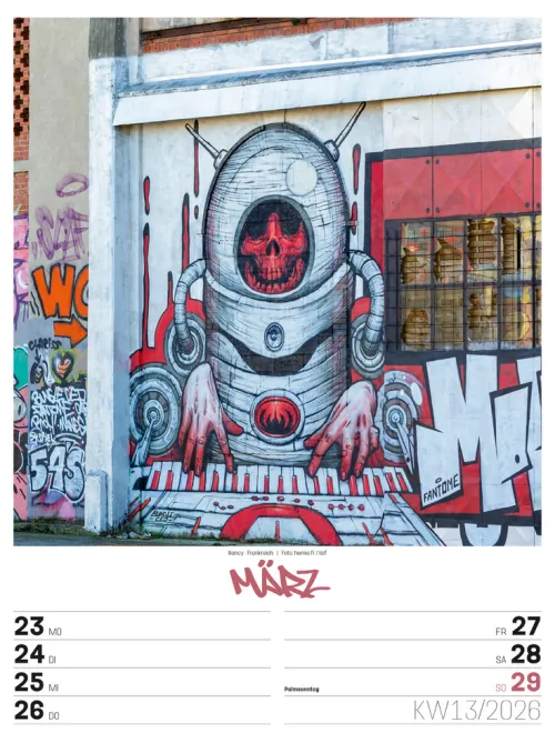 Ackermann Kunstverlag Wochenkalender-Street Art Wochenplaner Kalender 2026