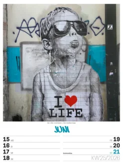 Ackermann Kunstverlag Wochenkalender-Street Art Wochenplaner Kalender 2026