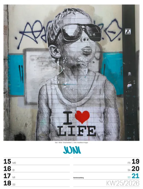 Ackermann Kunstverlag Wochenkalender-Street Art Wochenplaner Kalender 2026