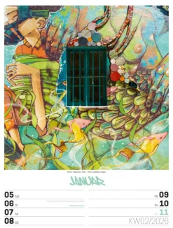 Ackermann Kunstverlag Wochenkalender-Street Art Wochenplaner Kalender 2026