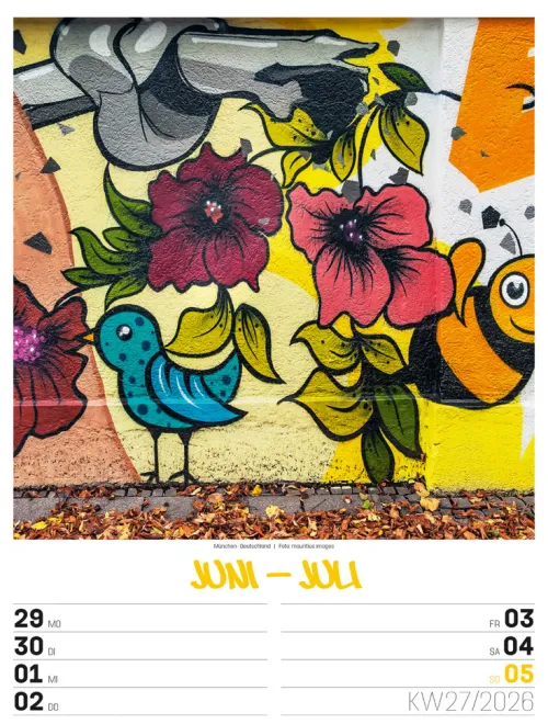 Ackermann Kunstverlag Wochenkalender-Street Art Wochenplaner Kalender 2026