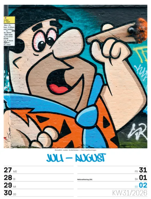 Ackermann Kunstverlag Wochenkalender-Street Art Wochenplaner Kalender 2026