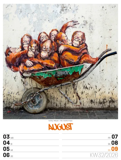 Ackermann Kunstverlag Wochenkalender-Street Art Wochenplaner Kalender 2026