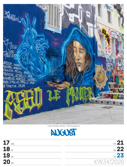 Ackermann Kunstverlag Wochenkalender-Street Art Wochenplaner Kalender 2026
