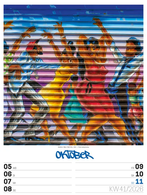 Ackermann Kunstverlag Wochenkalender-Street Art Wochenplaner Kalender 2026