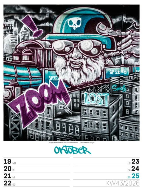 Ackermann Kunstverlag Wochenkalender-Street Art Wochenplaner Kalender 2026