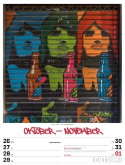 Ackermann Kunstverlag Wochenkalender-Street Art Wochenplaner Kalender 2026