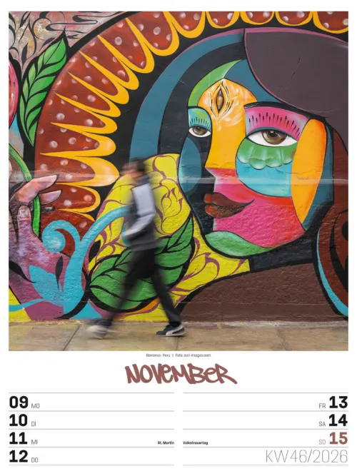Ackermann Kunstverlag Wochenkalender-Street Art Wochenplaner Kalender 2026