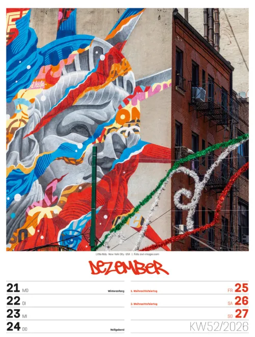 Ackermann Kunstverlag Wochenkalender-Street Art Wochenplaner Kalender 2026