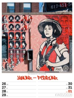 Ackermann Kunstverlag Wochenkalender-Street Art Wochenplaner Kalender 2026