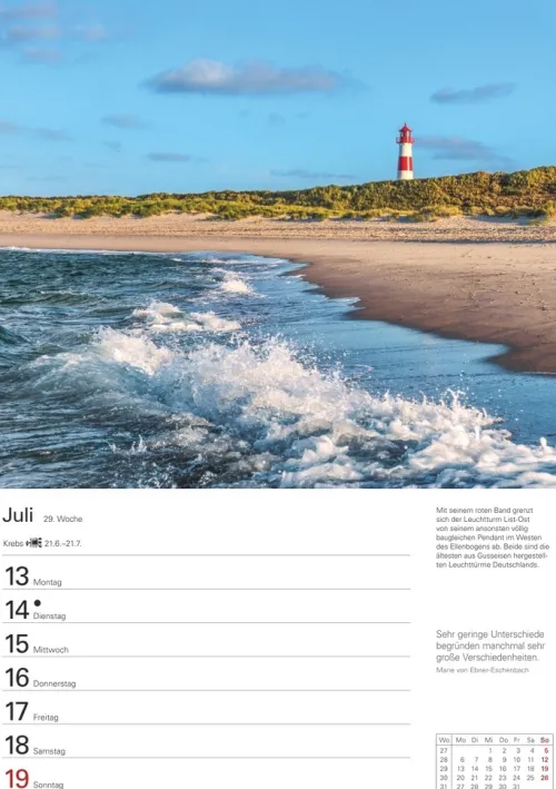 Harenberg Wochenkalender|Terminkalender-Sylt Wochenplaner 2026 - Eine Reise in 53 Bildern
