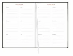 Heye Terminkalender*Tages-Kalenderbuch A6, schwarz 2026