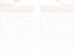 Heye Terminkalender*Tages-Kalenderbuch A6, schwarz 2026