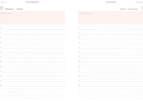 Heye Terminkalender*Tages-Kalenderbuch A6, schwarz 2026