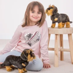 Teddy-Hermann Puppen & Stofftiere-- Rauhaardackel stehend, 28 cm