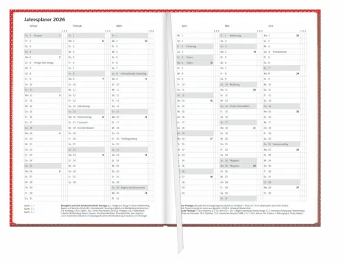 Terminer A5, Struktur rot 2026*Heye Hot