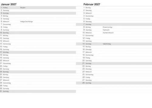 Terminer A5, Struktur rot 2026*Heye Hot